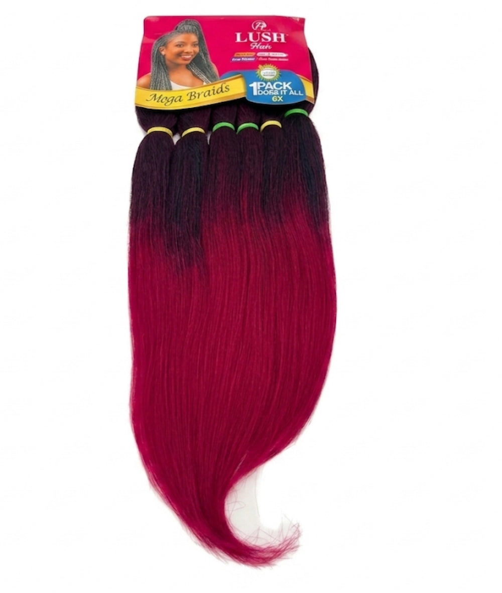 Product Code: HB002. 
Colour - 1/Bug
Red and black ombre hair extensions 